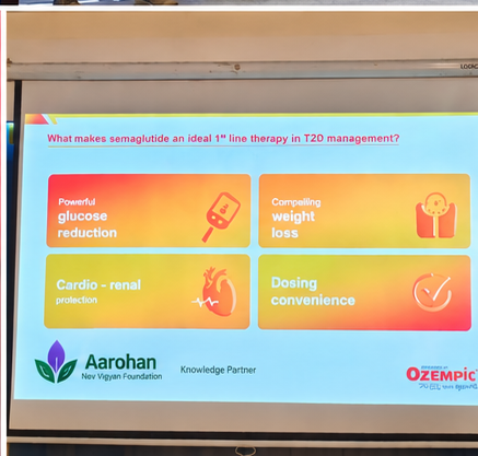 A clinical presentation slide shown during a MedSpire session