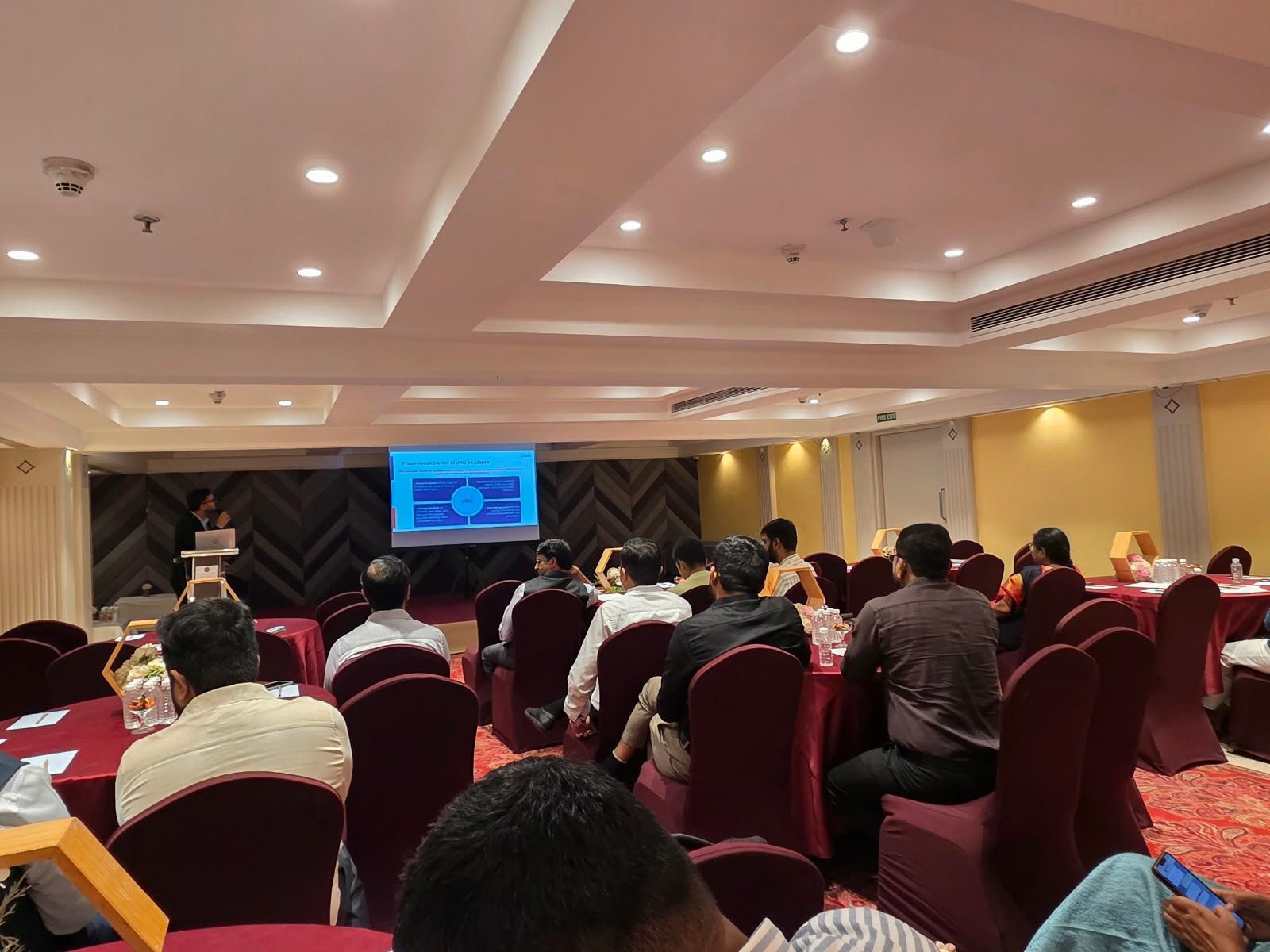 Physicians seated during a presentation at the Insulin Workshop